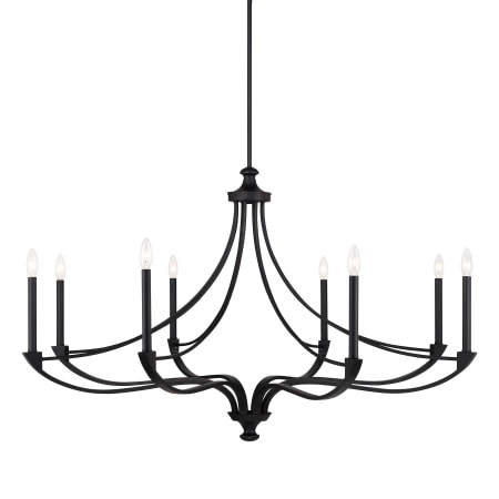 Savoy House Preserve 8 Light 50" Wide Taper Candle Style Chandelier Matte Black
