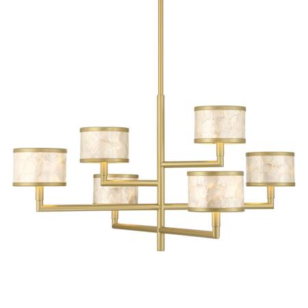 Savoy House Mariquita 6 Light 34" Wide Chandelier Spun Gold