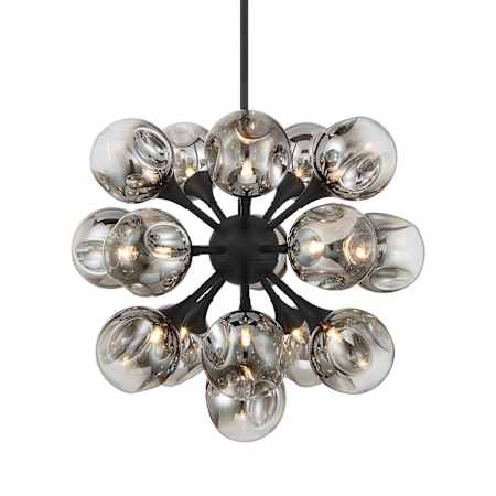 Savoy House Matisse 16 Light 22" Wide Sputnik Chandelier Matte Black