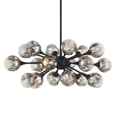 Savoy House Matisse 18 Light 21" Wide Sputnik Chandelier Matte Black