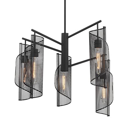 Savoy House Hillbourne 5 Light 28" Wide Chandelier Matte Black