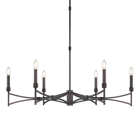Savoy House Gardner 6 Light 40" Wide Taper Candle Style Chandelier Champagne Mist