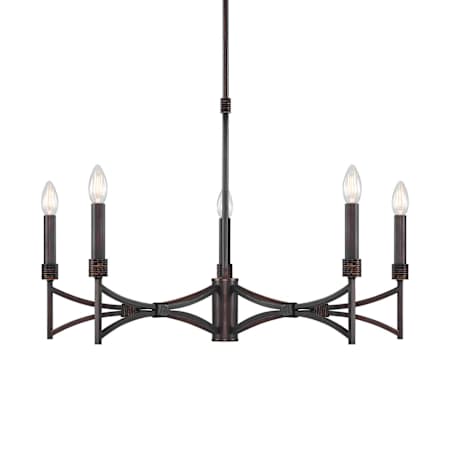 Savoy House Gardner 5 Light 30" Wide Taper Candle Style Chandelier Champagne Mist