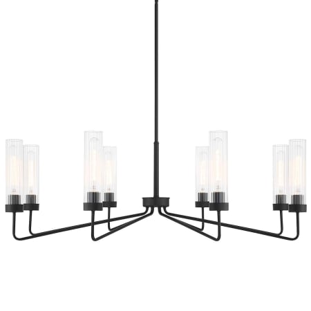 Savoy House Baker 8 Light 44" Wide Chandelier Matte Black