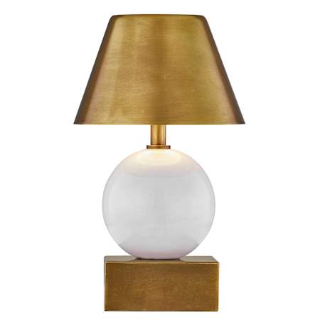 Savoy House Silas 10" Tall LED Vase Rechargeable Table Lamp by Coco & Dash Ceramic / Brass