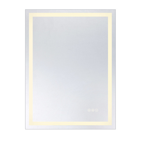 Savoy House Oneida 24"W x 32"H Rectangular Flat Glass and Metal Wall Mounted Bathroom Mirror with Lighting N/A