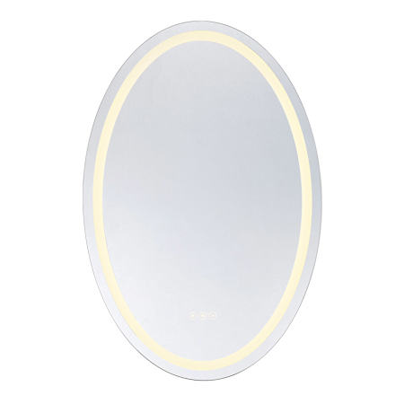 Savoy House Oneida 24"W x 36"H Oval Flat Glass and Metal Wall Mounted Bathroom Mirror with Lighting N/A