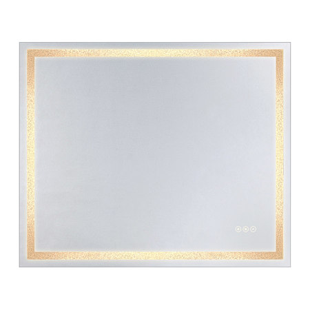 Savoy House Cordova 30"W x 36"H Rectangular Flat Glass and Metal Wall Mounted Bathroom Mirror with Lighting N/A