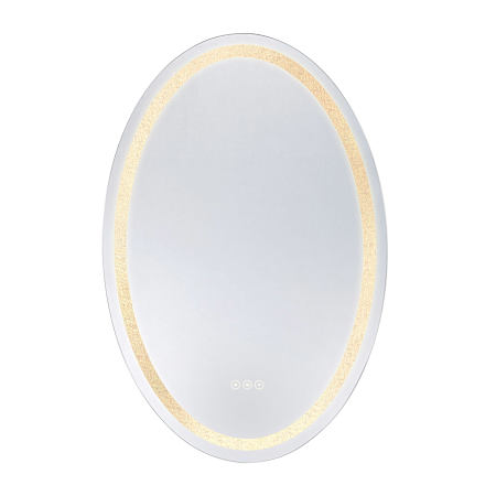 Savoy House Cordova 24"W x 36"H Oval Flat Glass and Metal Wall Mounted Bathroom Mirror with Lighting N/A