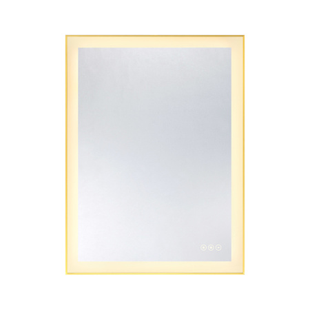 Savoy House Paulding 24"W x 32"H Rectangular Flat Glass and Metal Wall Mounted Bathroom Mirror with Lighting N/A