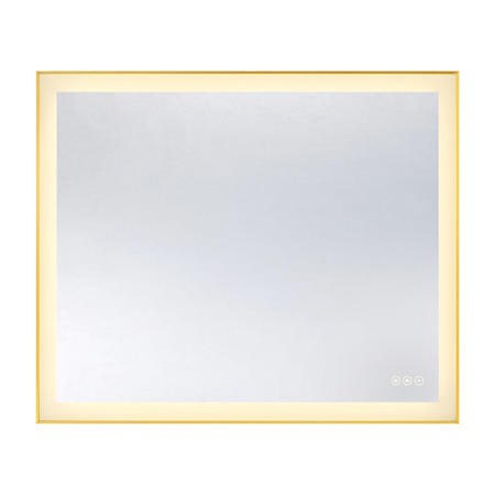 Savoy House Paulding 30"W x 36"H Rectangular Flat Glass and Metal Wall Mounted Bathroom Mirror with Lighting N/A