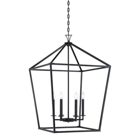 Savoy House Townsend 6 Light 24" Wide Taper Candle Pendant with Flared Loop Classic Bronze