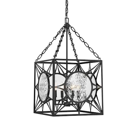 Savoy House Balfour 4 Light 17" Wide Candle Style Chandelier Matte Black