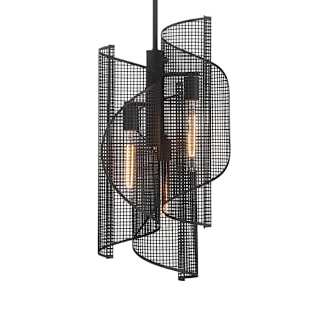 Savoy House Hillbourne 3 Light 14" Wide Abstract Pendant Matte Black