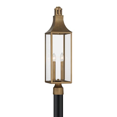 Savoy House Lancaster 2 Light 27" Tall Post Light Atlas Bronze