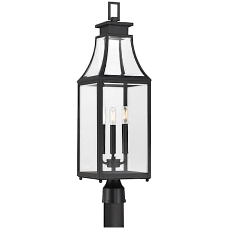 Savoy House Emery 3 Light 29" Tall Post Light Matte Black