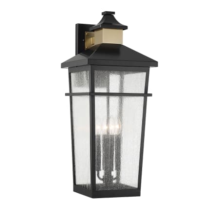 Savoy House Kingsley 4 Light 28" Tall Wall Sconce Matte Black / Warm Brass