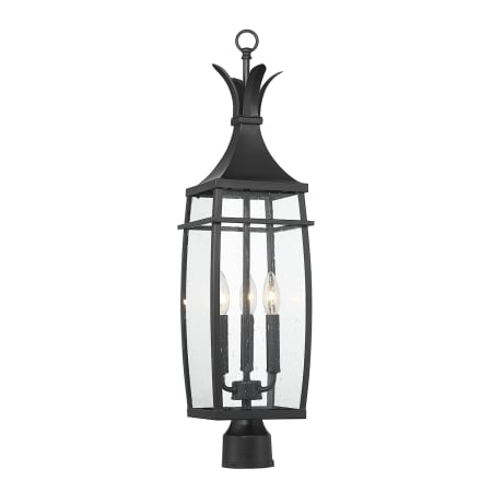 Savoy House Montpelier 3 Light 29" Tall Post Light Matte Black