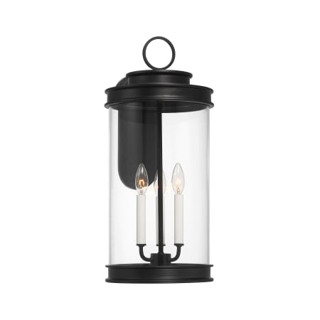 Savoy House Englewood 3 Light 24" Tall Outdoor Wall Sconce Matte Black