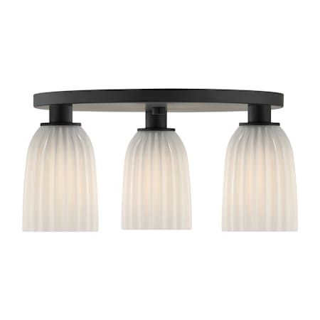 Savoy House Baldwin 3 Light 18" Wide Semi-Flush Ceiling Fixture Matte Black
