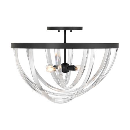 Savoy House Jennings 4 Light 24" Wide Semi-Flush Ceiling Fixture Matte Black