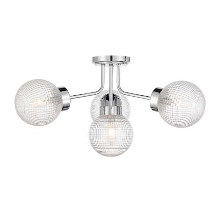 Savoy House Coral 4 Light 27" Wide Semi-Flush Ceiling Fixture Chrome