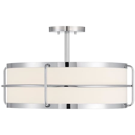 Savoy House Chauncey 4 Light 22" Wide LED Semi-Flush Drum Ceiling Fixture Chrome
