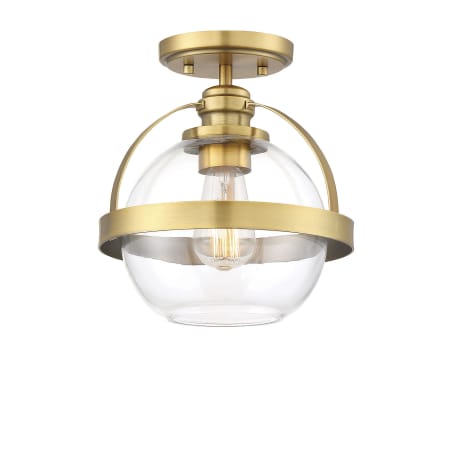 Savoy House Pendleton 9" Wide Semi-Flush Ceiling Fixture Warm Brass