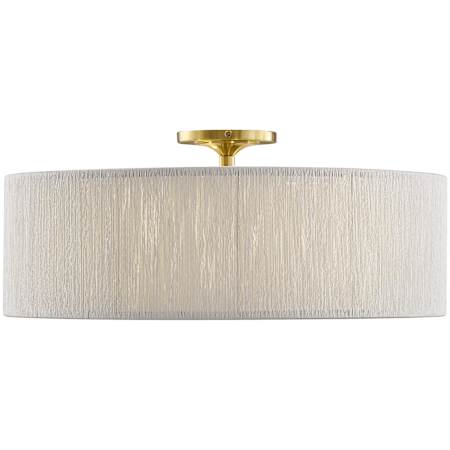 Savoy House Maynard 4 Light 22" Wide LED Flush Mount Drum Ceiling Fixture Warm Brass