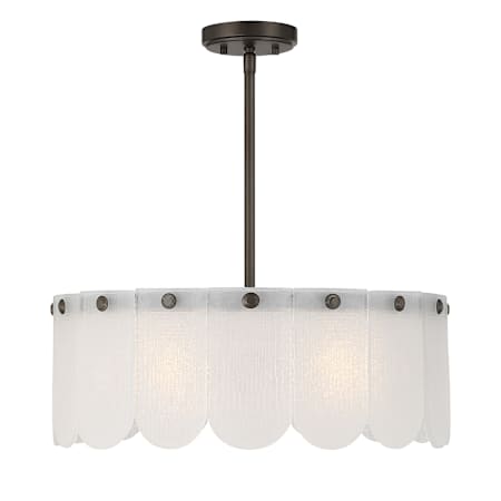 Savoy House Ashton 4 Light 20" Wide Semi-Flush Drum Ceiling Fixture Mediterranean Bronze