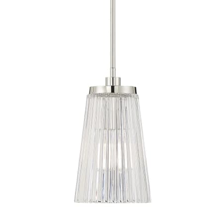 Savoy House Chantilly 8" Wide Mini Pendant Polished Nickel