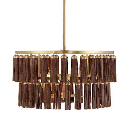 Savoy House Aquitane 4 Light 24" Wide Chandelier Warm Brass
