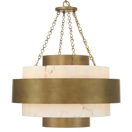 Savoy House Davenport 6 Light 28" Wide Pendant Antique Patina