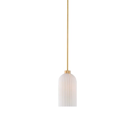 Savoy House Isla Blanca 8" Wide Mini Pendant Warm Brass