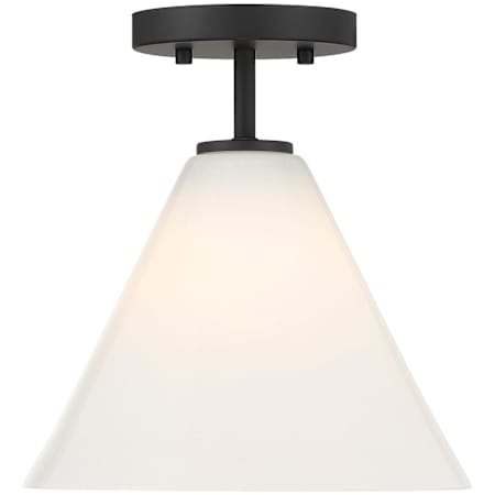 Savoy House Blair 10" Wide LED Semi-Flush Ceiling Fixture / Converts to Pendant Matte Black