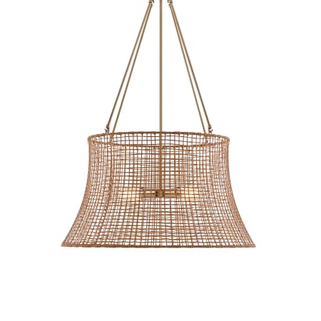 Savoy House Longleaf 4 Light 28" Wide Drum Outdoor Chandelier Burnished Brass