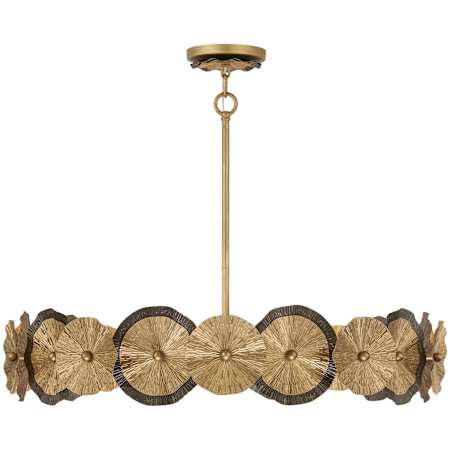 Savoy House Lincoln 5 Light 35" Wide Ring Chandelier Distressed Gold / Bronze