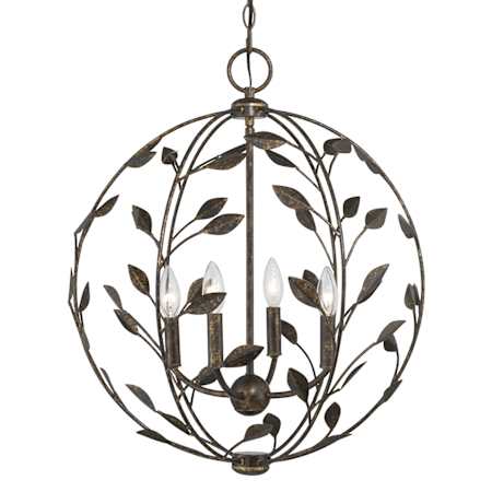 Savoy House Laska 4 Light 20" Wide Taper Candle Pendant Enchanted Bronze