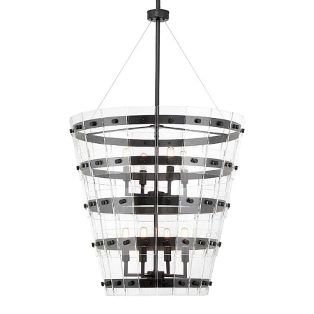 Savoy House Ventari 8 Light 25" Wide Waterfall Chandelier Matte Black