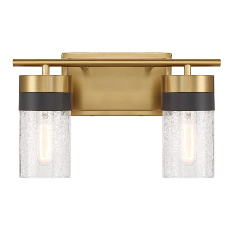 Savoy House Brickell 2 Light 14" Wide Vanity Light Warm Brass