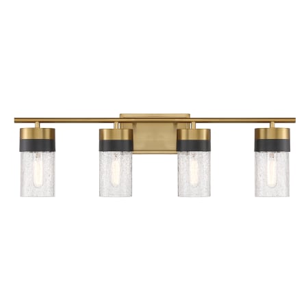 Savoy House Brickell 4 Light 30" Wide Vanity Light Warm Brass
