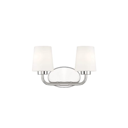 Savoy House Capra 2 Light 15" Wide Bathroom Vanity Light Polished Nickel