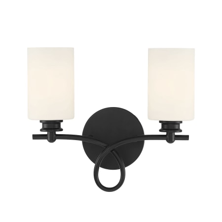Savoy House Woodbury 2 Light 14" Wide Bathroom Vanity Light Black