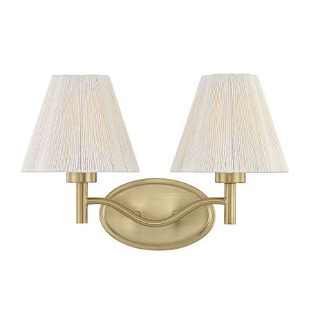 Savoy House Rosa 2 Light 17" Wide Vanity Light Noble Brass
