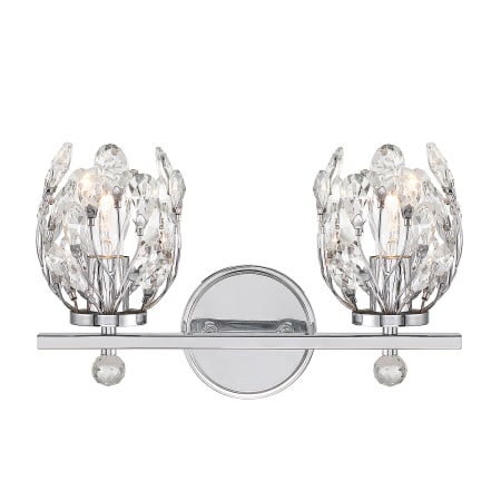 Savoy House Moreno 2 Light 16" Wide Vanity Light Chrome
