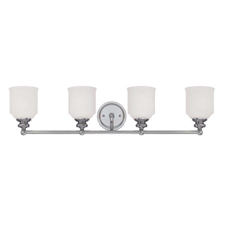 Savoy House Melrose 4 Light 34" Wide Bathroom Vanity Light Polished Chrome