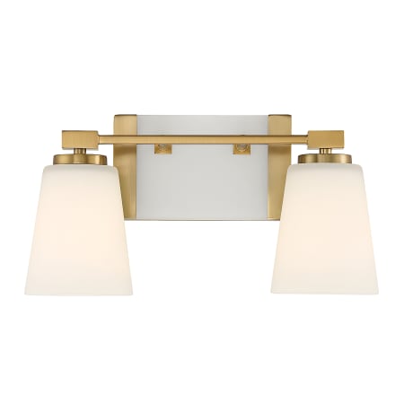 Savoy House Darby 2 Light 16" Wide Vanity Light Warm Brass