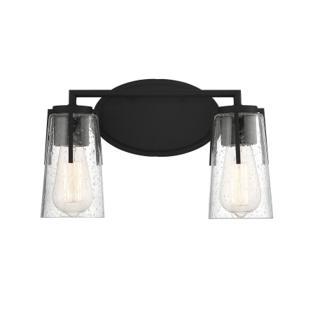 Savoy House Sacremento 2 Light 14" Wide Bathroom Vanity Light Black