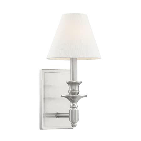 Savoy House Washburn Single Light 15" Tall Wall Sconce Satin Nickel