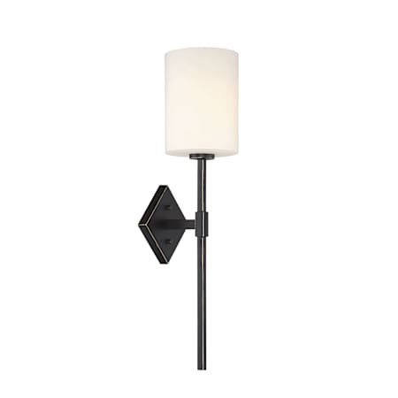 Savoy House Destin Single Light 25" Tall Wall Sconce with a Glass Shade Classic Bronze